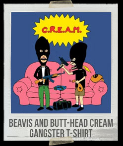 Beavis And Butt-Head Cream Gangster T-Shirt